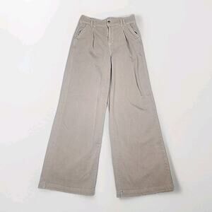 American Eagle Womens Super High Rise Baggy Wide Leg Pants Size 4 24x30 Beige